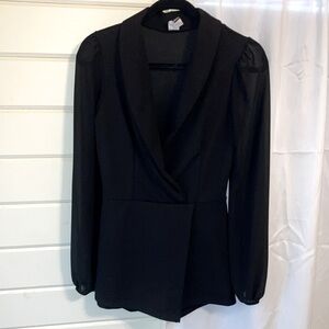 Black Blazer Romper